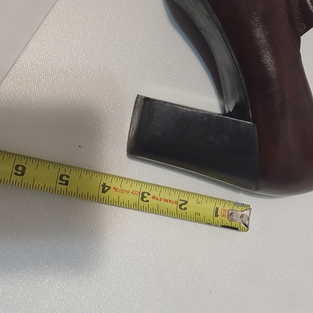 Franco Sarto Dark Brown Leather Heels - Picture 5 of 8